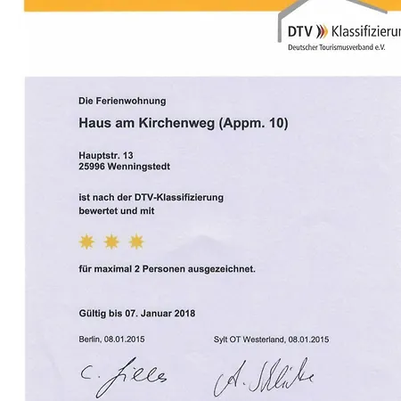 App_ 10 Haus Am Kirchenweg Apartament Wenningstedt-Braderup